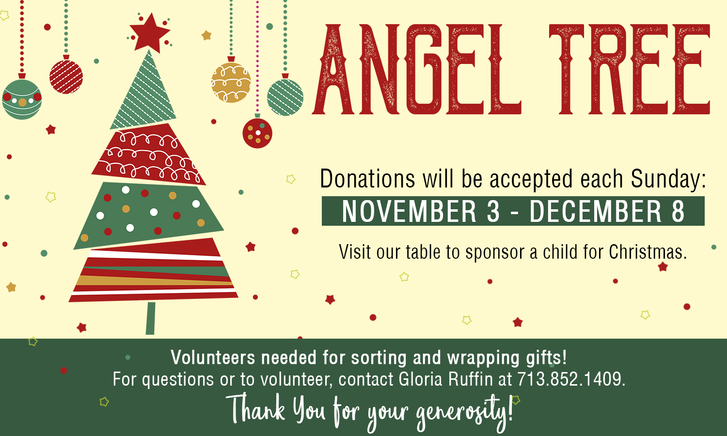 Angel Tree Donations Brentwood Baptist Church